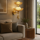 HDC Luxury Gold Crystal Dual Layer Wall Light for Bedroom, Living Room