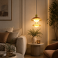 HDC Luxury Amber Crystal Glass Pendant Light for Dining, Bedside & Living Room