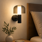 HDC Modern Black Glass Wall Light for Bedroom, Living Room