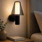 HDC Modern Black Glass Wall Light for Bedroom, Living Room