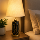 HDC Modern Ceramic Table Lamp with Fabric Shade for Bedroom & Living Room