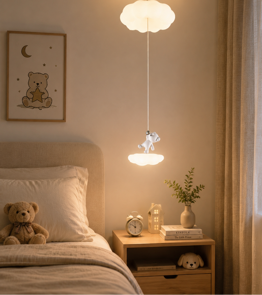 HDC Cute Cloud Kids Pendant Light for Bedroom & Nursery Décor