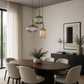 HDC Modern Ribbed Glass Triple Pendant Light for Bedroom, Living Room