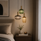 HDC Modern Ribbed Glass Triple Pendant Light for Bedroom, Living Room