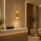 HDC Modern Smoke/ Amber Glass LED Wall Light for Bedroom, Living Room & Lobby
