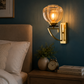 Ojaro Modern Glass Wall Light for Bedroom, Living Room & Bedside Décor