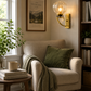 Ojaro Modern Glass Wall Light for Bedroom, Living Room & Bedside Décor