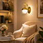 HDC Modern Gold Acrylic LED Wall Light for Bedroom, Living Room & Bedside