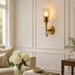 Ojaro Modern Vintage Glass Wall Light for Bedroom, Living Room & Hallway