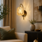 Ojaro Modern Crystal Glass Wall Light for Bedroom, Living Room & Hallway
