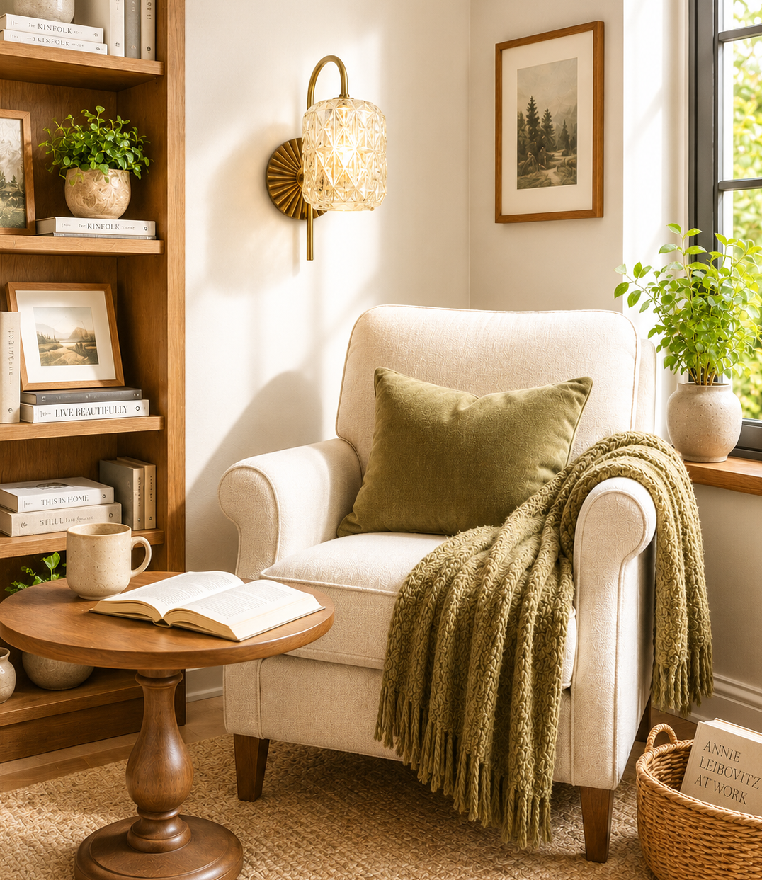 Ojaro Modern Crystal Glass Wall Light for Bedroom, Living Room & Hallway