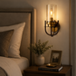 Ojaro Modern Vintage Glass Wall Light for Living Room, Bedroom & Hallway