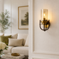 Ojaro Modern Vintage Glass Wall Light for Living Room, Bedroom & Hallway
