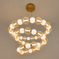 HDC Luxury Gold 3-Ring Modern LED Chandelier for Bedroom, Living Room