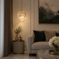 HDC Modern Gold Ring Crystal Pendant Light for Living Room, Bedroom & Dining Area