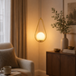 Ojaro Modern Glass Drop Pendant Light for Living Room, Bedside & Dining Area