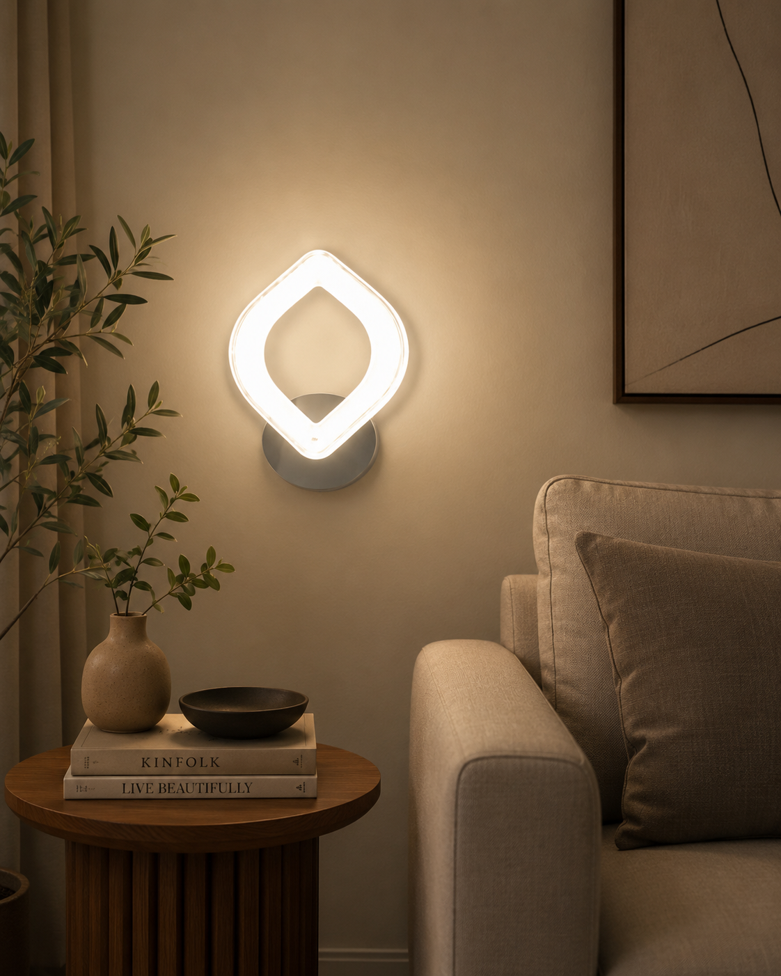 Ojaro Modern 3C LED Wall Light for Bedroom, Living Room & Study Room