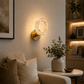 Ojaro Premium Modern Crystal Halo LED Wall Light for Bedroom, Living Room, Dining Area & Luxury Interior Décor