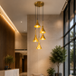 HDC Modern Gold Cluster Pendant Light for Bedroom, Living Room