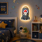 HDC Astronaut Rocket Kids Wall Light for Bedroom, Living Room