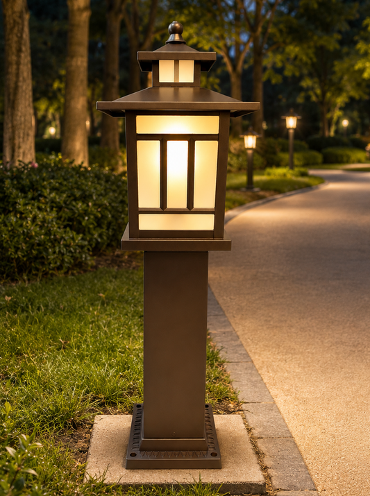HDC Modern Outdoor Garden Bollard Light for Garden Pathways, Landscapes
