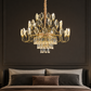 HDC 600mm Luxury Gold Crystal Chandelier for Living Room, Dining Area