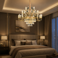 HDC 600mm Luxury Gold Crystal Chandelier for Living Room, Dining Area