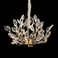 HDC 600mm Luxury Crystal Leaf LED Chandelier for Bedroom, Living Room