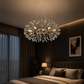 HDC Luxury Smoke Crystal Ring Chandelier for Bedroom, Living Room