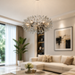 HDC Luxury Smoke Crystal Ring Chandelier for Bedroom, Living Room