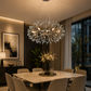 HDC Luxury Smoke Crystal Ring Chandelier for Bedroom, Living Room