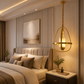 HDC Luxury Gold Frame Glass Pendant Light