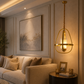 HDC Luxury Gold Frame Glass Pendant Light