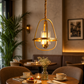 HDC Luxury Gold Frame Glass Pendant Light