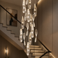 HDC 21 Lights Luxury Drop Double Height Chandelier Light for Staircase, Living Room