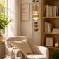 HDC Luxury Crystal Hanging Pendant Light for Living Room, Lobby & Dining Area