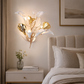 HDC Luxury Floral Crystal Wall Light for Living Room, Bedroom & Hallway