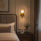 HDC Modern Amber Glass Wall Light for Living Room, Bedroom & Luxury Interiors