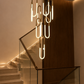 HDC 10 Lights Luxury Double Height Loop LED Chandelier for Staircase & High Ceiling Spaces