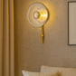 Hdc Led Amber/Smoke Circle Crystal Wall Light