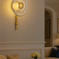 Hdc Led Amber/Smoke Circle Crystal Wall Light