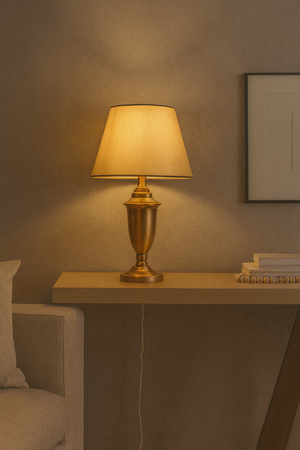 Hdc Contemperary style Table Lamp with fabric shade