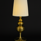 Hdc Luxury Golden Table Lamp with Pleated Fabric Shade
