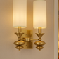 HDC Imperial Ivory Dual Light Wall Sconce with Sculpted Gold Accent