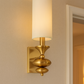 HDC Imperial Ivory Single Light Wall Sconce with Gold Sculpted Detailing