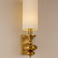 HDC Imperial Ivory Single Light Wall Sconce with Gold Sculpted Detailing