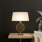 Hdc Modern Luxury Metal Golden Table Lamp With Fabric Lamp Shade