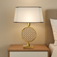 Hdc Modern Luxury Metal Golden Table Lamp With Fabric Lamp Shade