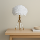 HDC Goose Feather LED Table Lamp Modern Bedside Study Lamp