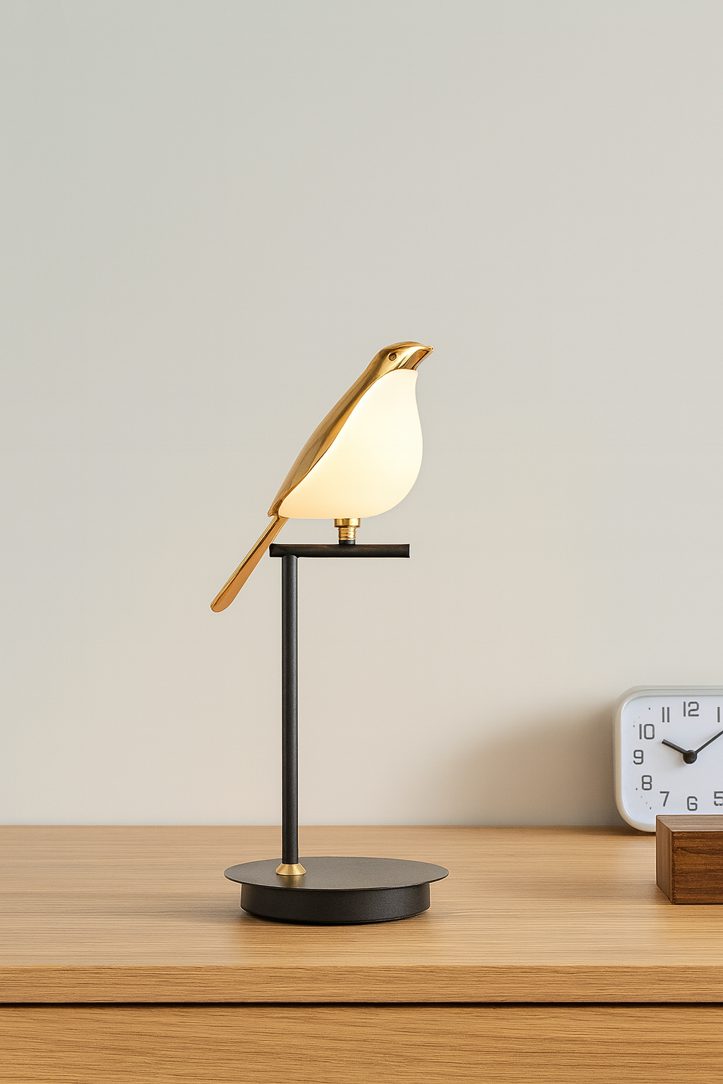 Hdc Bird Statue Table Home Decorations Bedside Table lamp for Bedroom Living Room Study